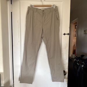 MARINE LAYER Saturday Stretch Twill Pants Khaki Elastic Waist Men's Large